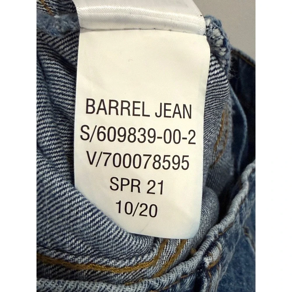 GAP Kids Barrel Jeans Girls Size 14 High Waist Tapered Leg Utility Streetwear